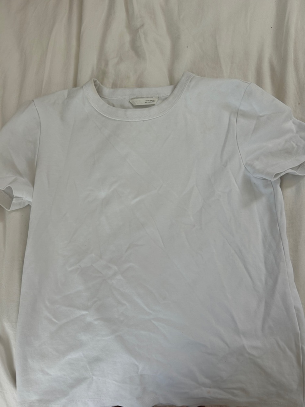 Zara White Crewneck Tee